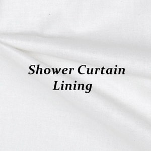 Add Cotton Lining- White Color Light Weight to Shower Curtain. White Lined shower curtain