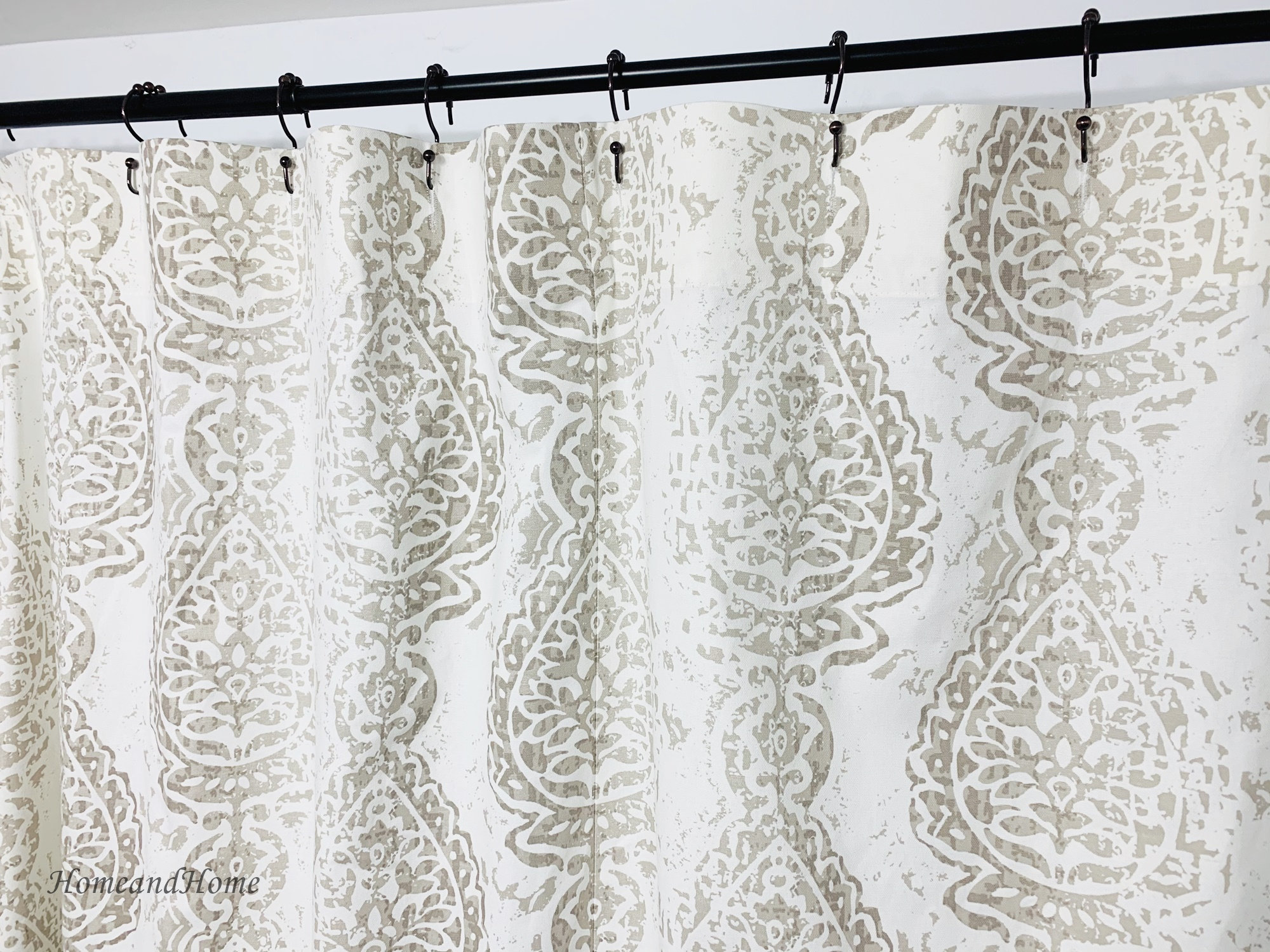 Taupe Shower Curtain Fabric Ecru White 72 X 84 Australia Taupe Shower Curtain Fabric, 96 Inch Shower Curtain Rod
