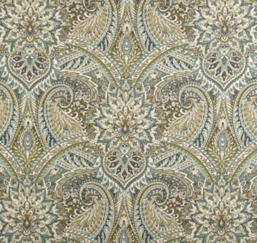 Paisley Shower Curtain Waverly Paisley Mineral Gray Blue 72 X 84 108