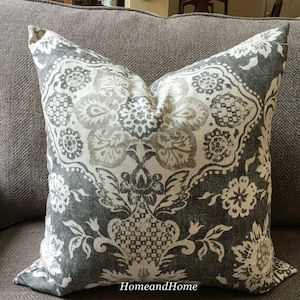 Grijze kussensloop Ritssluiting Belmont Metal Mist Euro Shams Plaid Kussen lumbaal Decoratief Plaid Kussen 24 x24 26x26