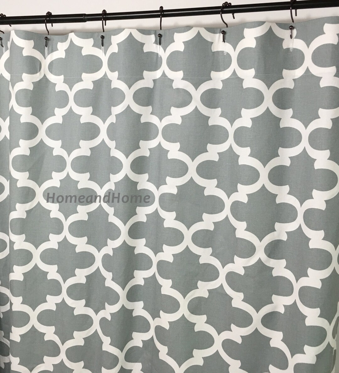 Gray Shower Curtain 72 X 84 108 Long Shower Curtain Extra Wide Shower