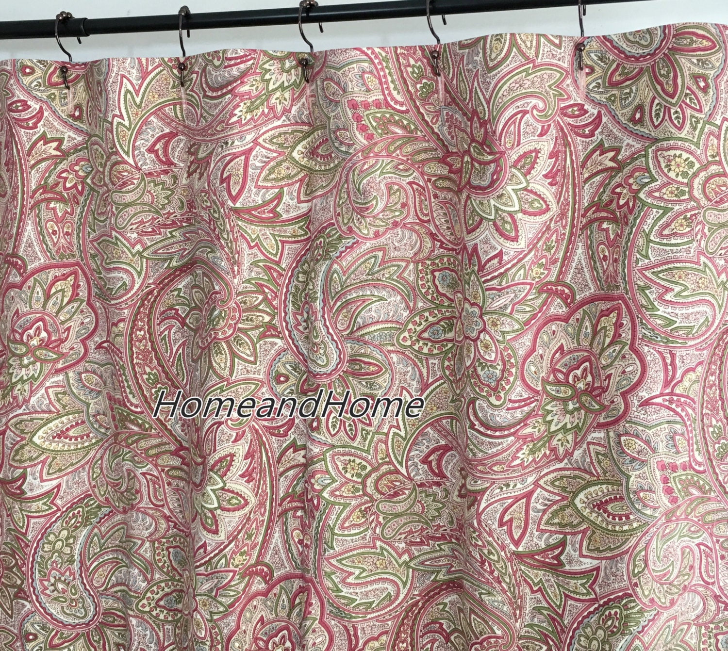 Paisley Shower curtain 72 x 84 108 custom shower curtain Etsy