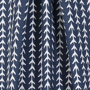 Fabric Shower Curtain Vine Vintage Indigo Blue White long shower curtain 54 x 78 long shower curtain 72 x 84 108 extra wide shower curtain