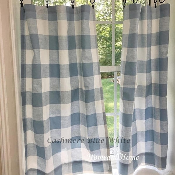 Buffalo Plaid Curtains Etsy