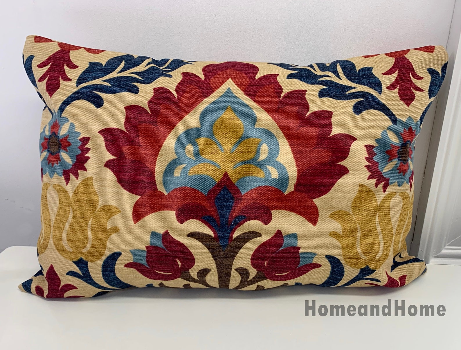 Both Sides. One Pillow Cover. Zipper Closure Pillow Cove. Waverly Cover