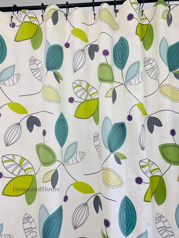 Shower Curtain Leaf Shower Curtain 72 X 84 108 Custom Shower Etsy
