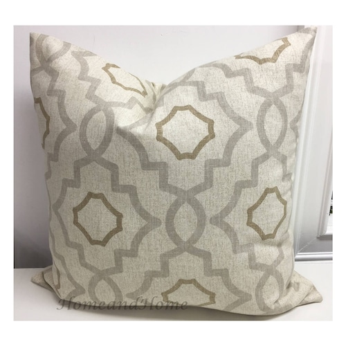 Gray Pillow Cover Zipper Closure Belmont Metal Mist Euro Shams Etsy