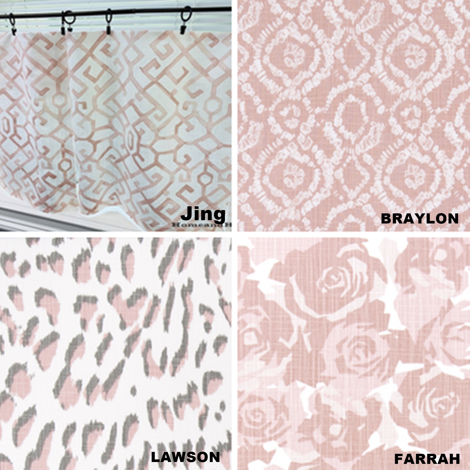 Blush Pink Valance or Cafe Curtains Light Pink Cafe Curtains Etsy