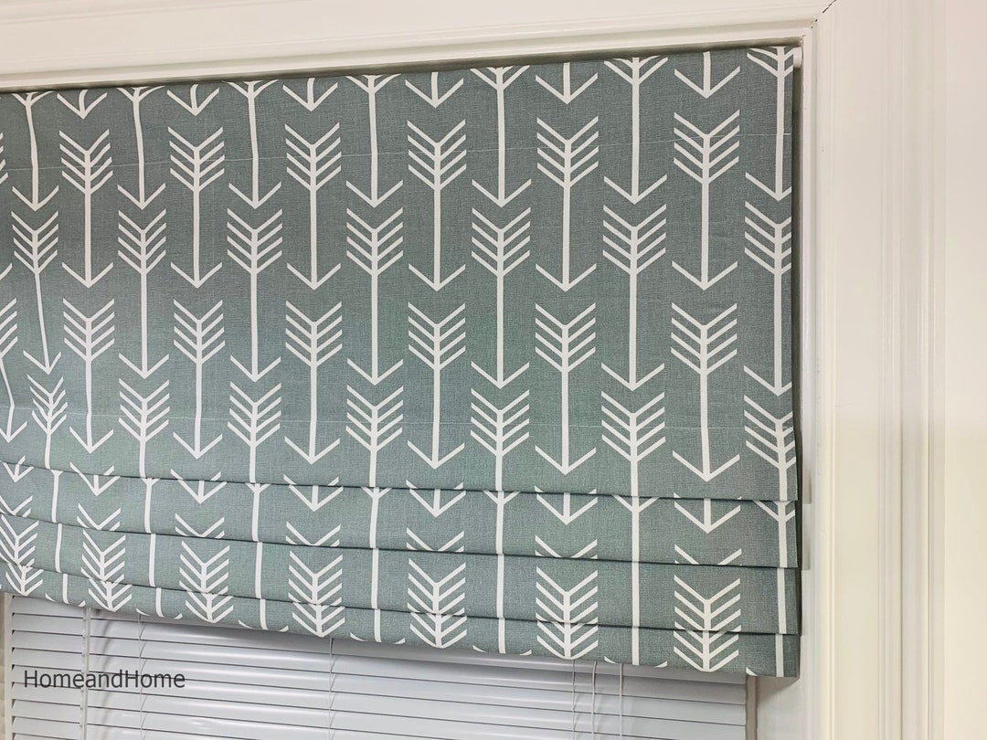 Faux Roman Shade. Flat Roman Shade Valance. Fake Roman Shade Valance