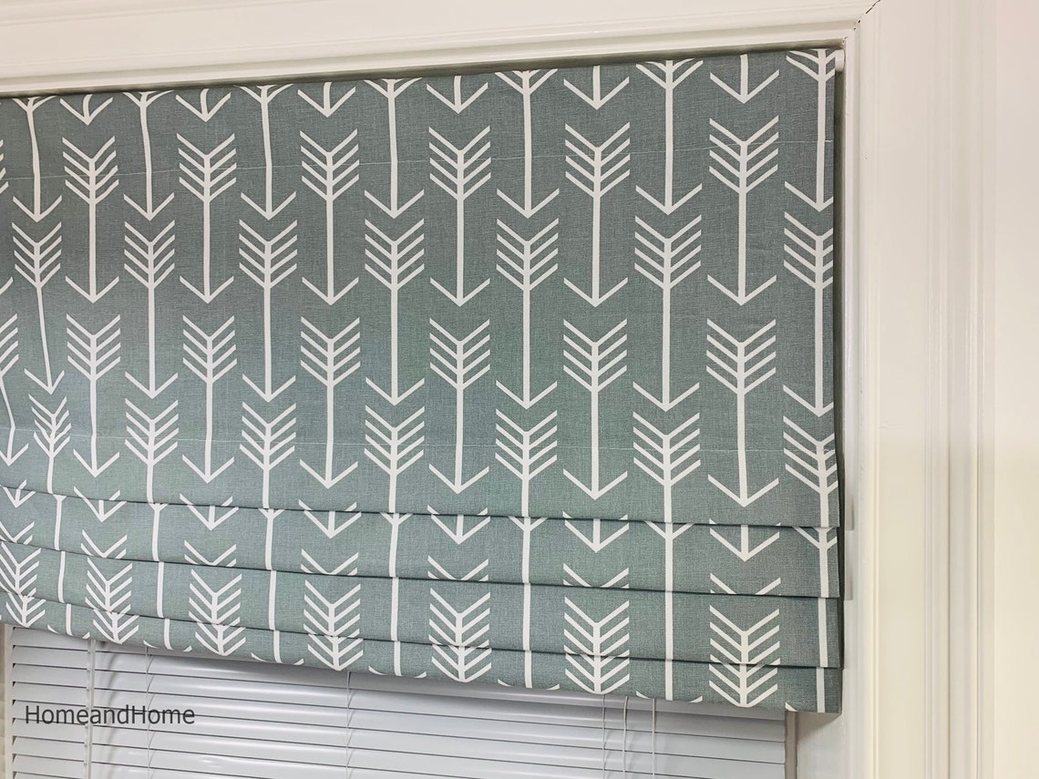 Faux Roman Shade. Flat Roman Shade Valance. Fake Roman Shade Etsy