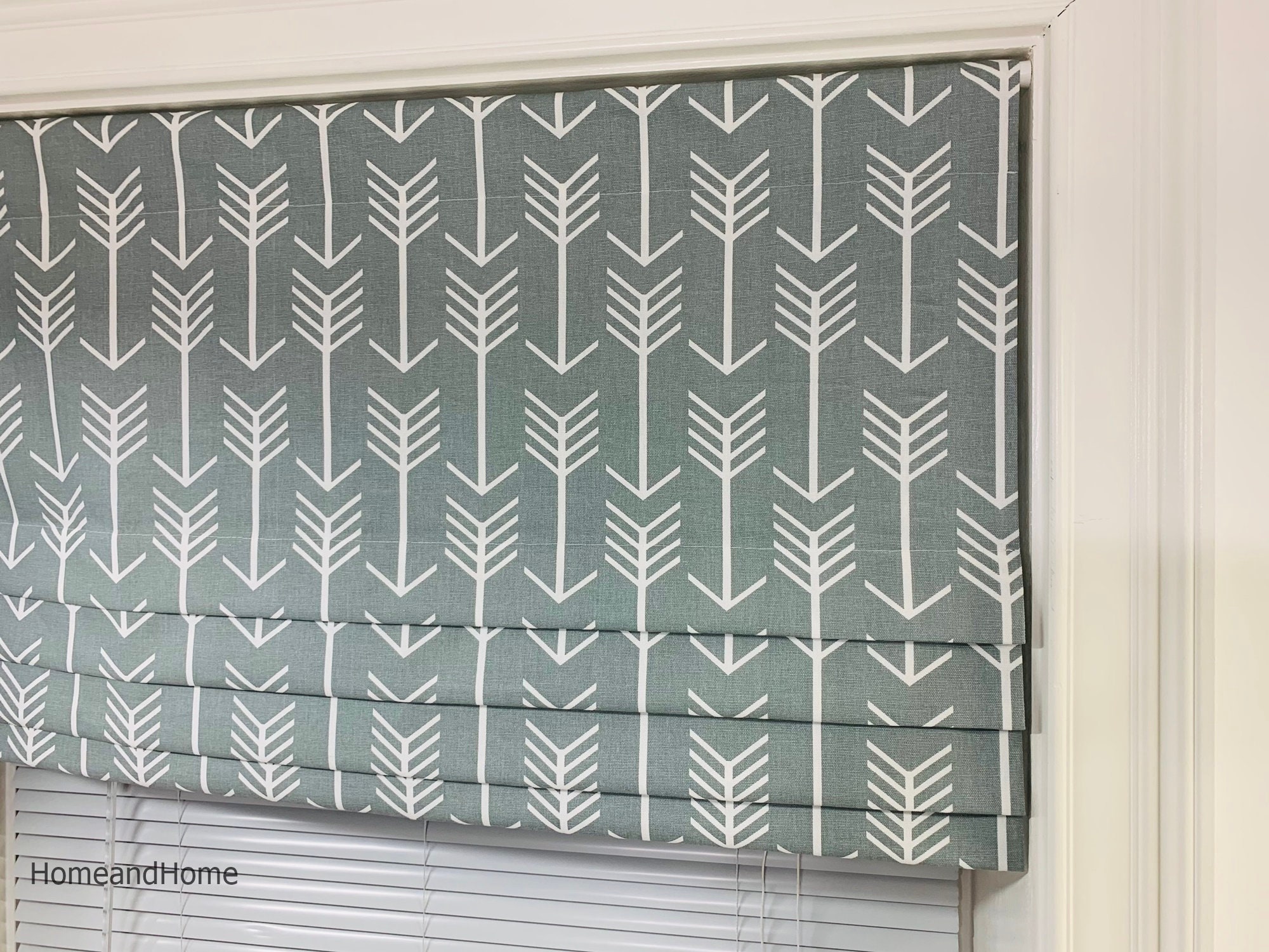 Faux Roman Shade. Flat Roman Shade Valance. Fake Roman Shade Etsy