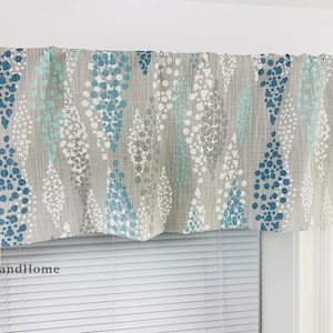 Gray Valance or Cafe curtains Blue Cafe curtains Gray cafe curtain Slub linen look fountain Mint Green valance Valance Kitchen Cafe curtains