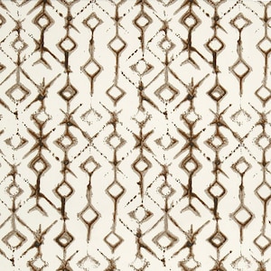 Faux Römischer Farbton. Flacher römischer Schirm Valance. Fake Römischer Schatten Valance. Tribal Tapferance. Indigo Blau Weiß. . Ecru Valance Caramel natur