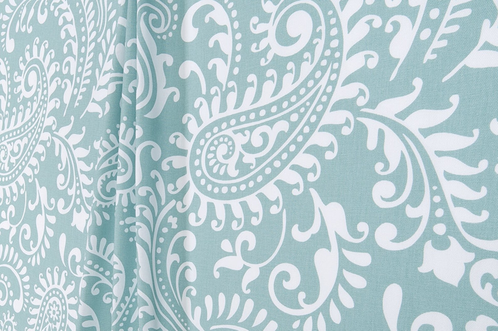 Paisley Shower curtain Spa blue White 72 x 84 108 long shower Etsy