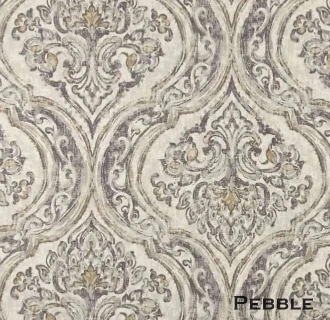 Damask Valance Brown Rust Gray Taupe Gray Valance Bathroom Valance ...