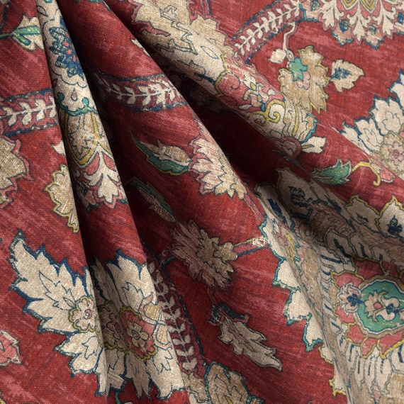 Damask Shower Curtain Red Navy Yellow Shower Curtain 72 X 84 Etsy