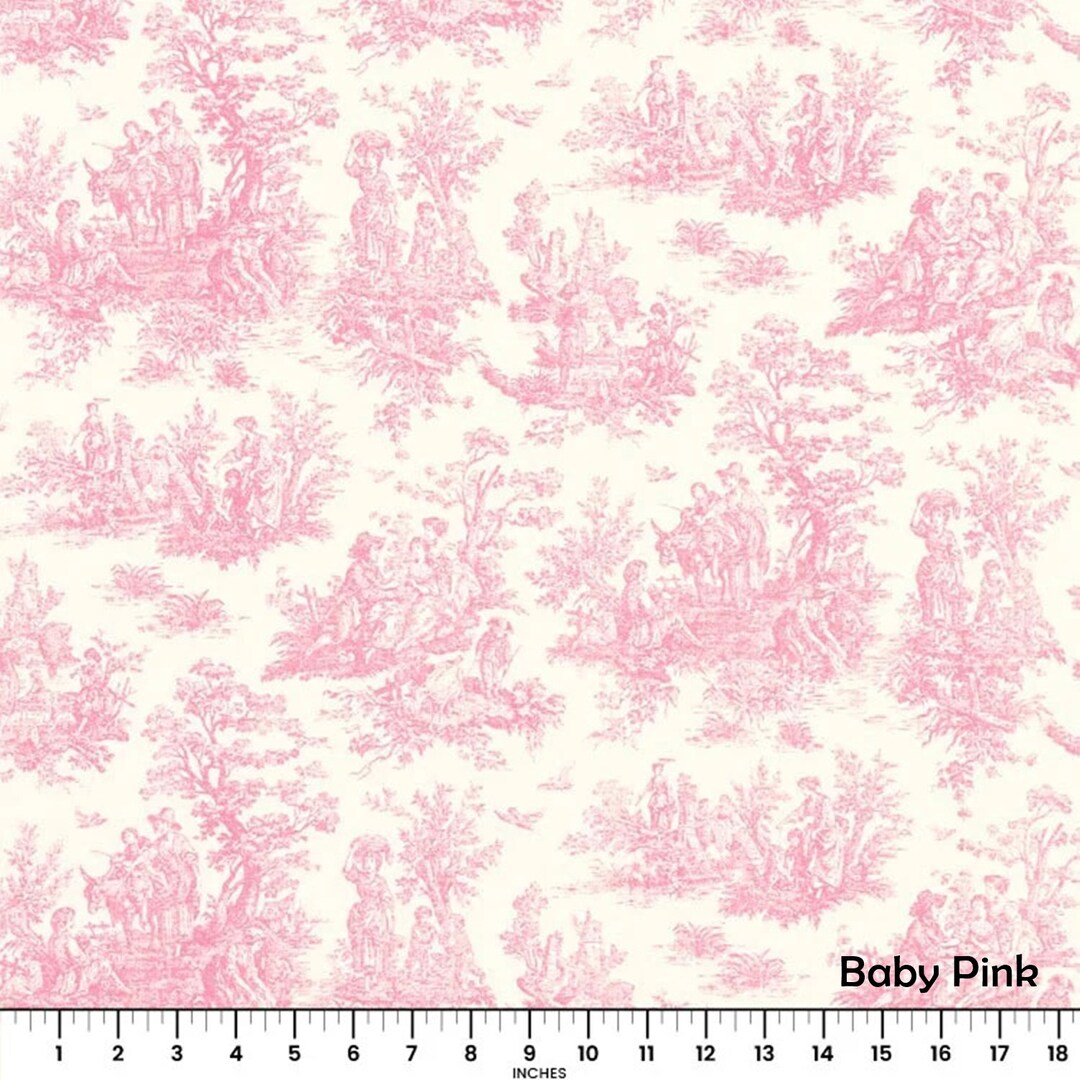 Toile Shower Curtain Light Pink Weathered Blue Orchid Light Purple