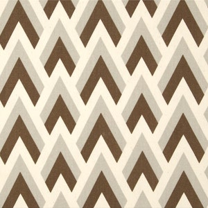 Valance 50 x 16 Premier Zapp chevron Brown Light Grey Natural Curtain Valance Topper Window Valance Window treatment kitchen valances
