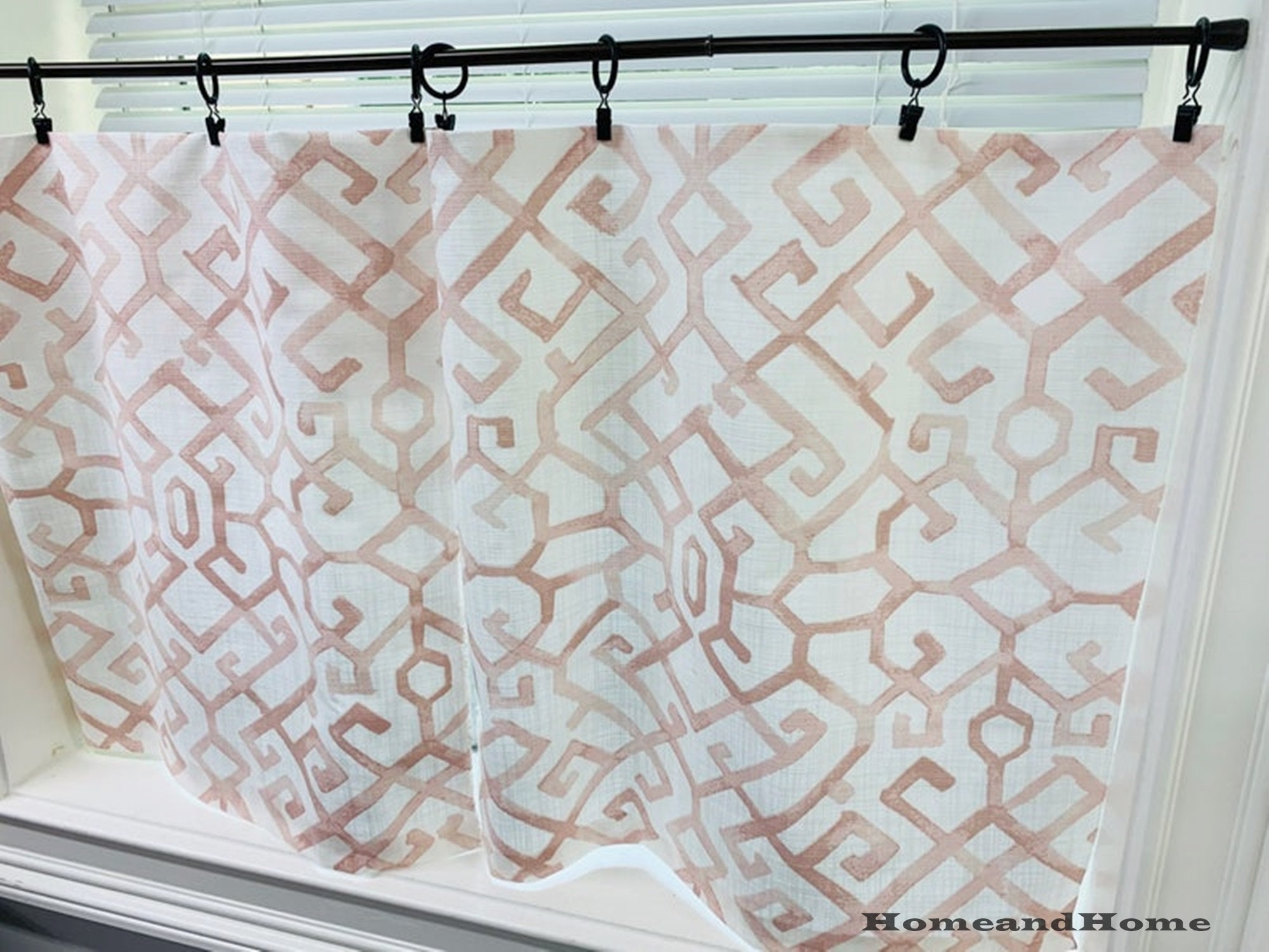 Blush Pink Valance or Cafe Curtains Light Pink Cafe Curtains Etsy