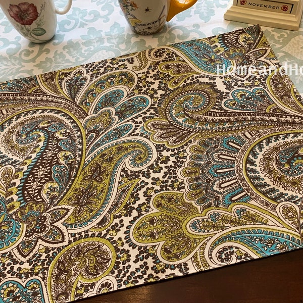 Paisley Placemats Etsy