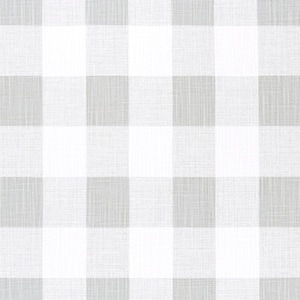 Slub canvas linen look Faux Roman Shade. Flat Roman Shade Valance. Fake Roman Shade Valance. Fake Valance French Grey Plaid Buffalo valance.