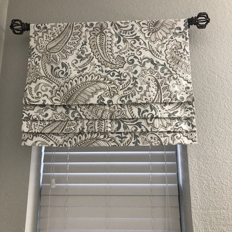 Paisley shower curtain Ecru Taupe Off White 72 x 84 108 Custom Etsy