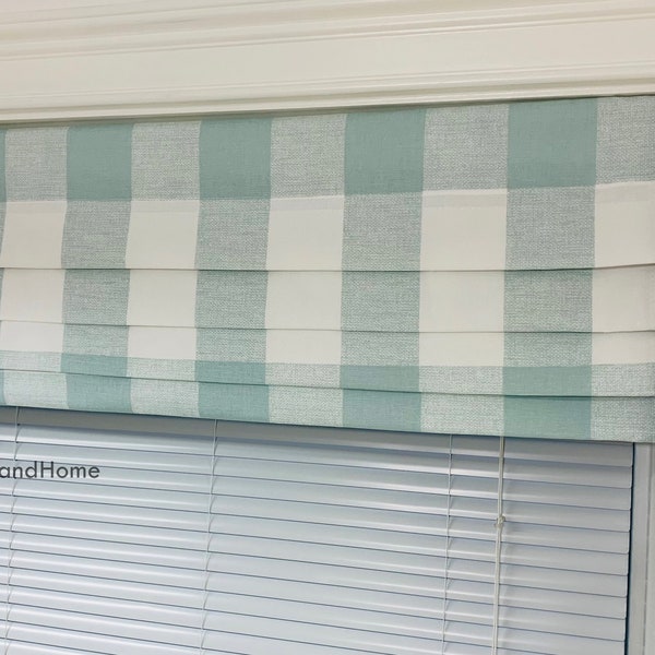 Gingham Roman Shade Etsy