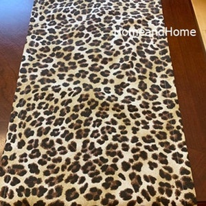 Leopard table runner Animal Pattern table runner holidays weddings party designer fabric table runner Brown Tan table runner topper