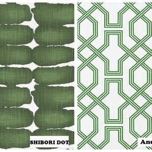 Slub canvas linen look Faux Roman Shade. Flat Roman Shade Valance. Fake Roman Shade Valance. Fake Valance Green white Cool Green valance.