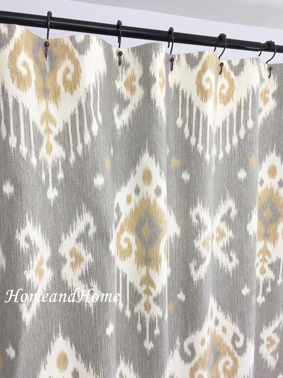 ikat shower curtain