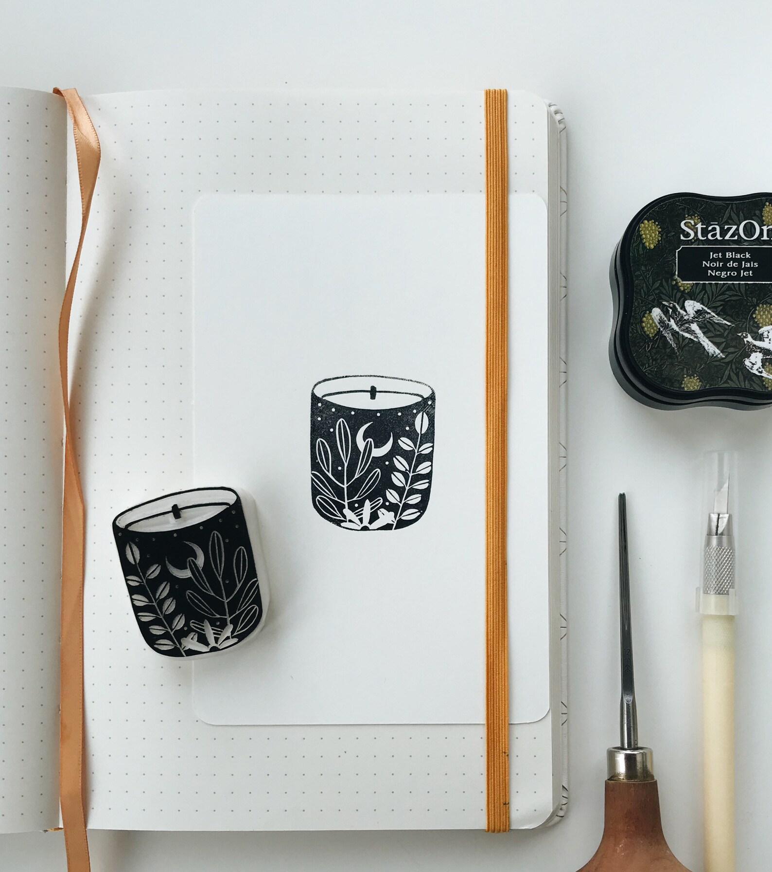 Candle Stamp Floral Candle Logo Luxurious Logo Stamp Luxury Etsy