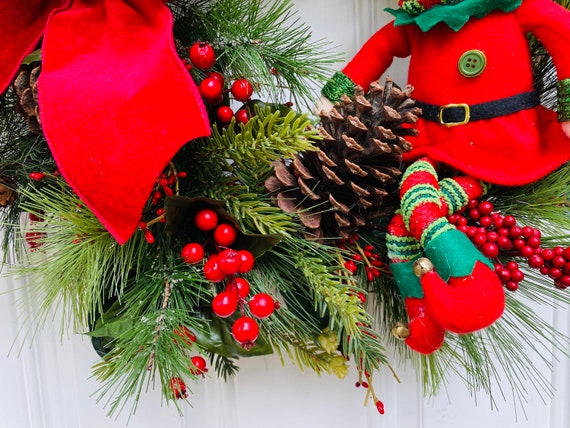 Christmas elf body Christmas tree decoration burlap garland