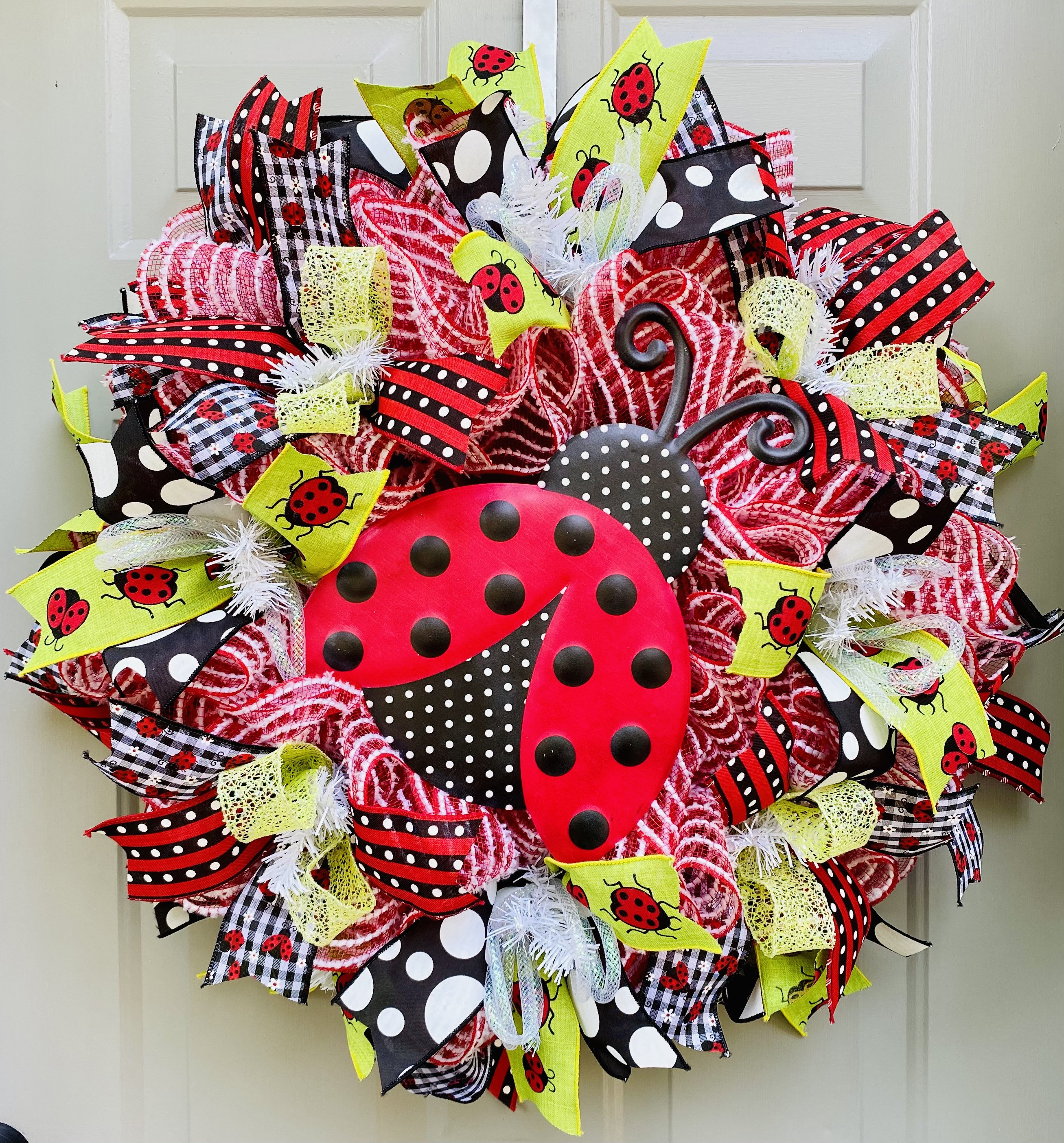 Ladybug Wreath for Front Door, Spring or Summer Front Porch - Etsy