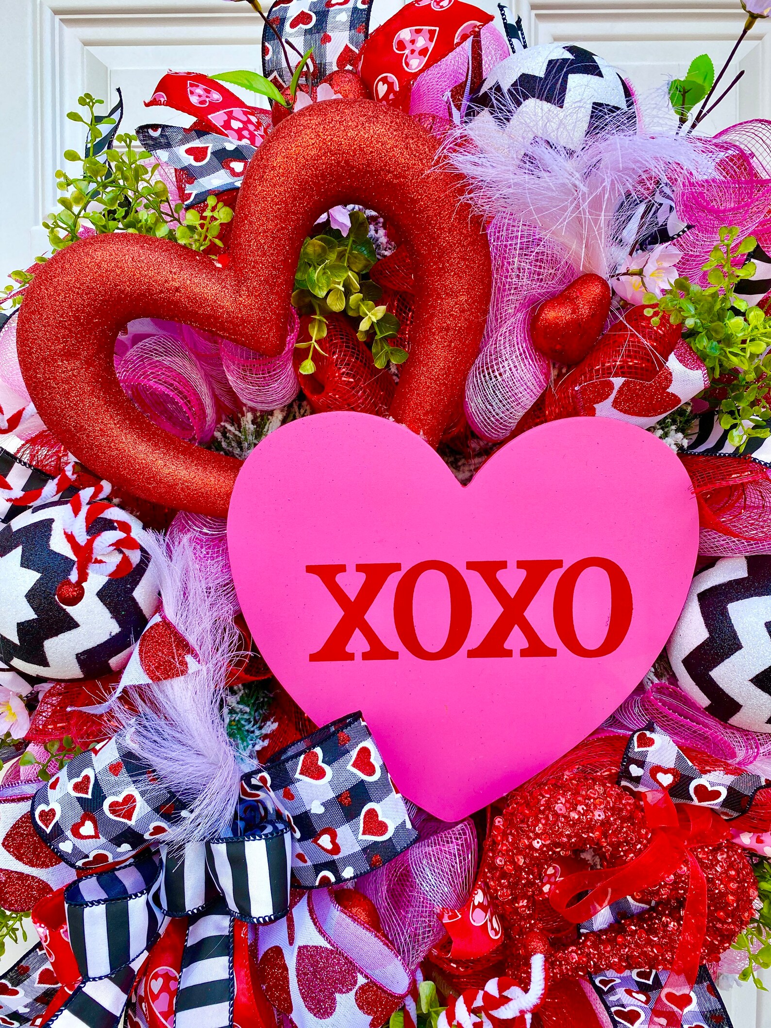 Happy Valentine's Day Deco Mesh Wreath Valentine Themed Etsy