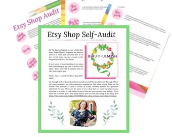 Etsy Shop Self Audit PDF Download, Etsy SEO Help for new Startup, Etsy Critique