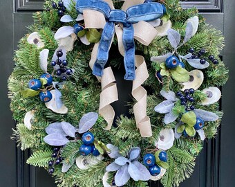 Shiny ribbon shell wreathe ⋆。˚ リース シェル