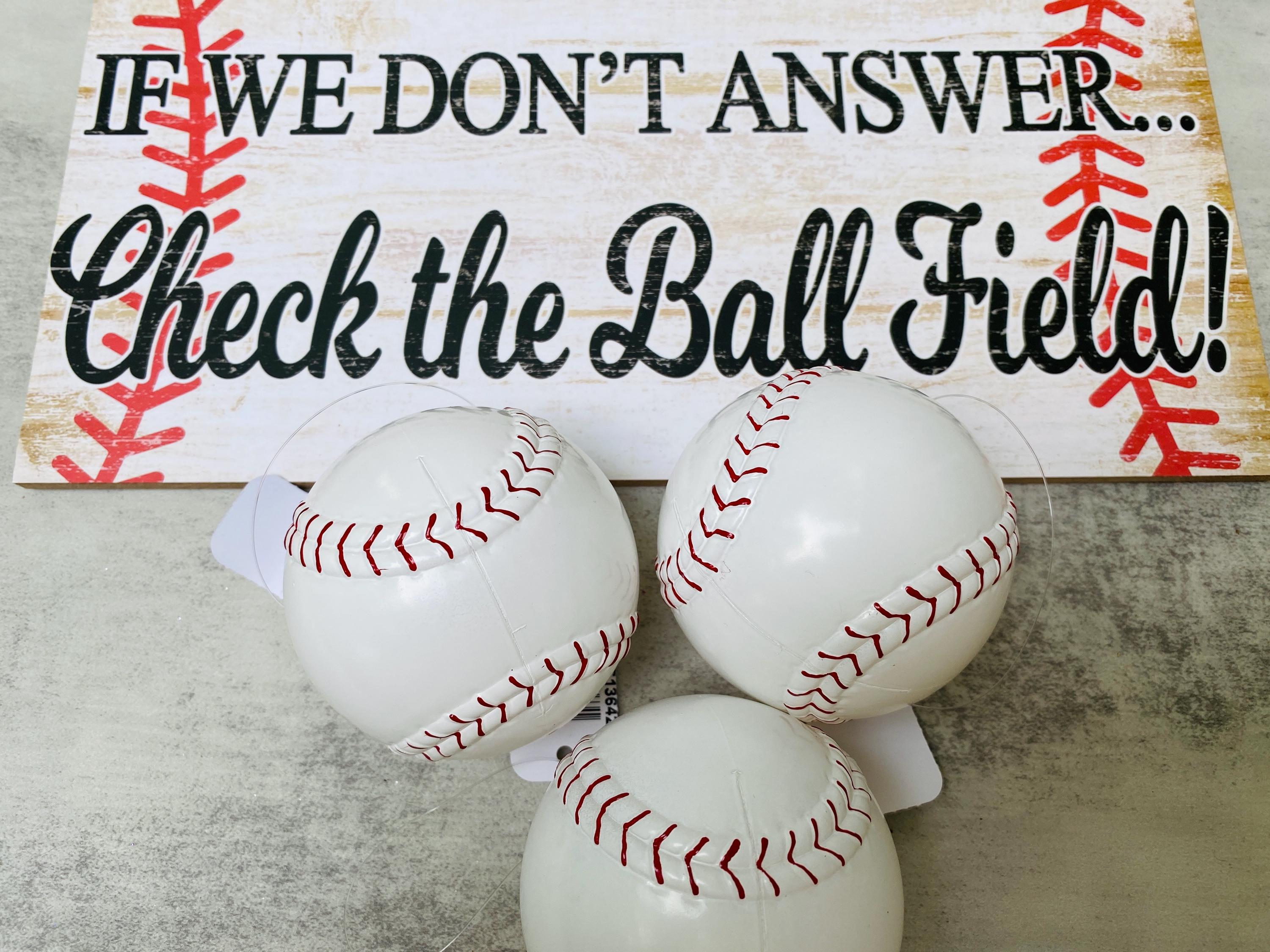 Baseball Wreath Supplies: Wooden Sign & Plastic Baseball Ornaments - Etsy