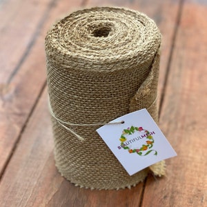 Burlap Garland 5.5"x10yds, Burlap Ribbon for wreath making and other crafts, Wedding Decor, Weave Burlap Roll