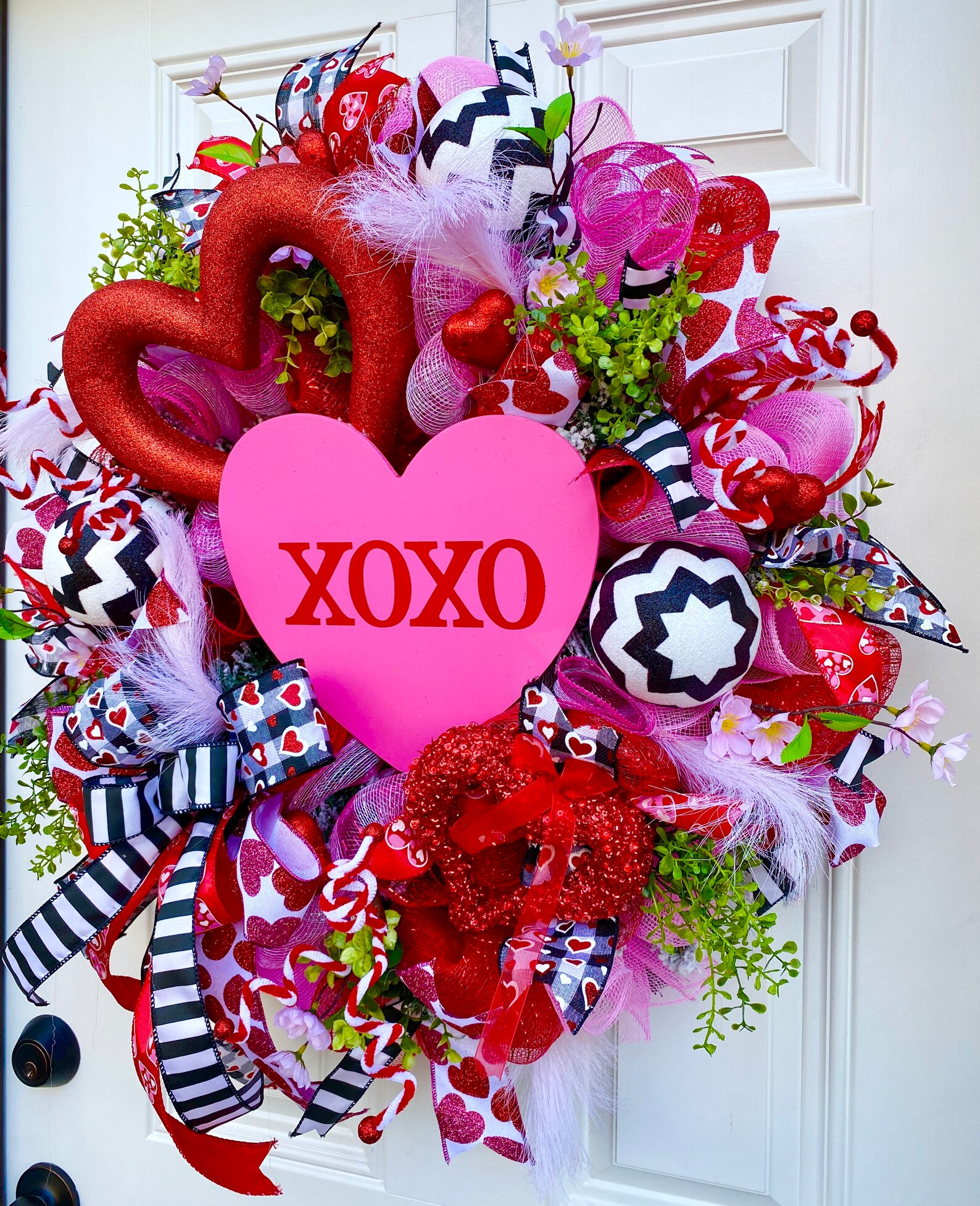 Happy Valentine's Day Deco Mesh Wreath Valentine Themed Etsy