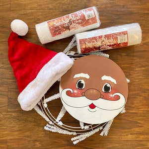 African American Santa Wreath Kit, Wreath Supplies, DIY Wreath, Christmas Wreath Kit, Craft Kit, How to Make a Wreath