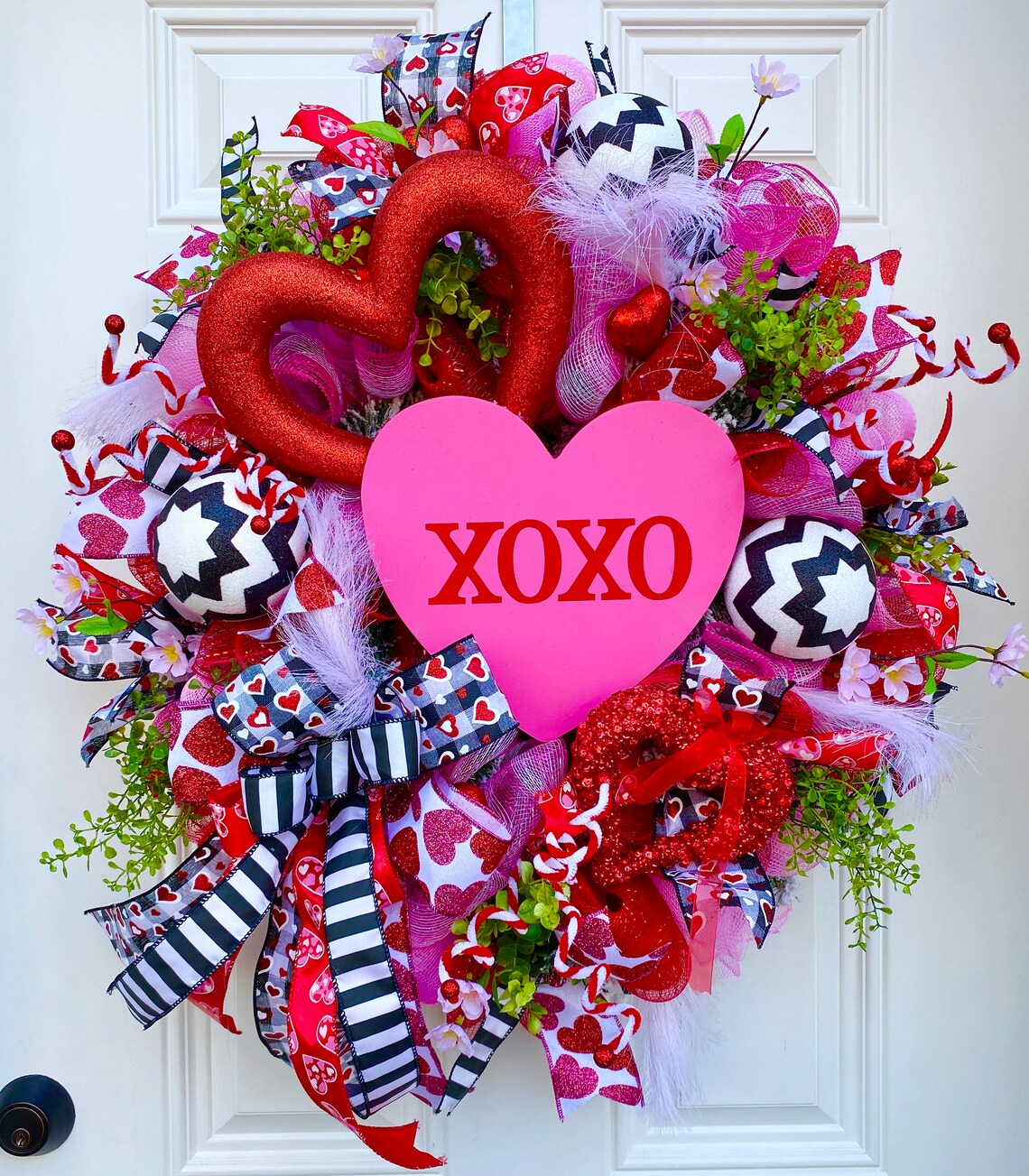 Happy Valentine's Day Deco Mesh Wreath Valentine Themed Etsy