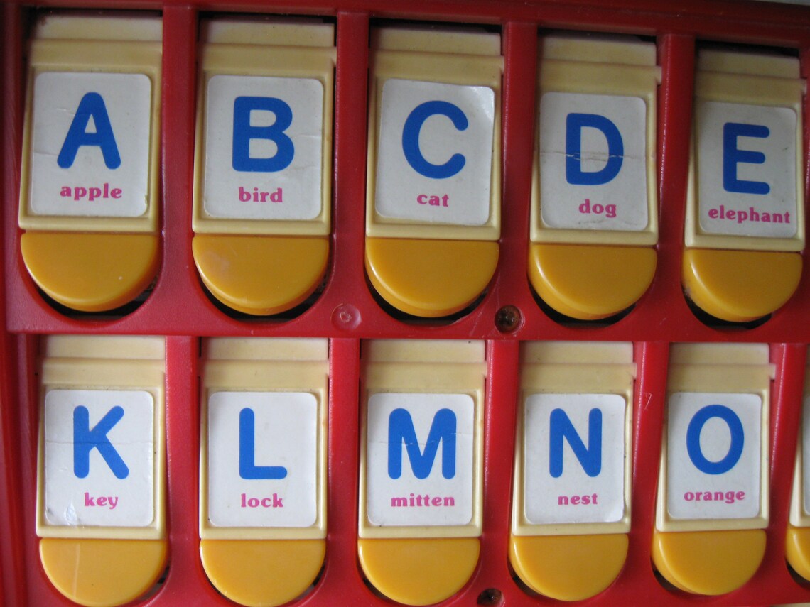 Vintage Flip & Learn Alphabet Educational Game Child's Etsy