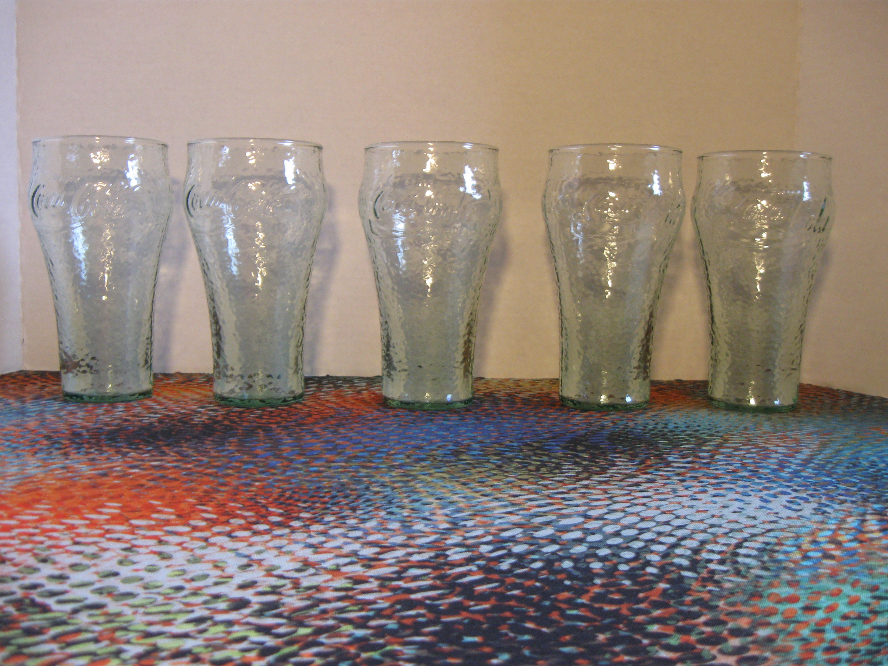 Vintage Set of 3 Clear Crystal Glass Tall 11 Inch Flared Beer Alcohol  Glasses