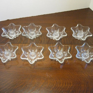 Vintage Glass Star Taper Candle Holder  Have Eighteen  Sold Individually    Round Edges