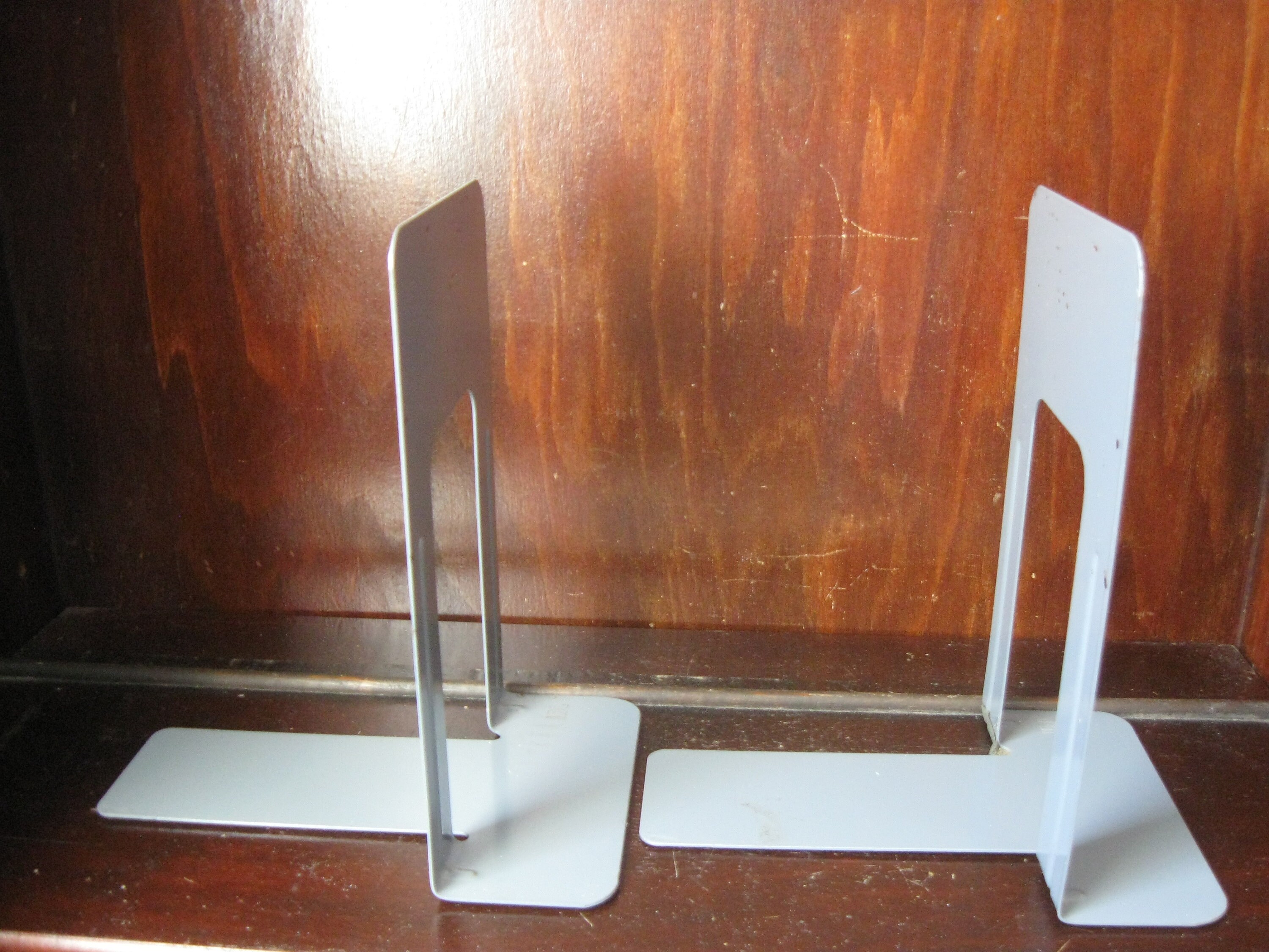 Vintage Pair Of Metal Bookends Grey Bookends Idl Bookends