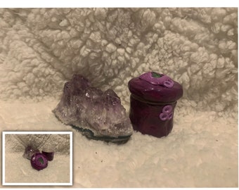 Teeny Tiny Purple Stash Jar