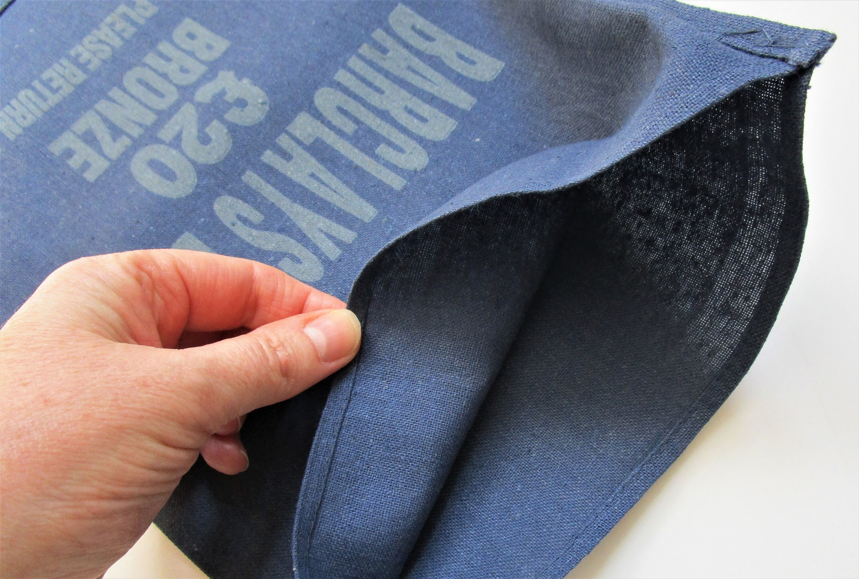 Vintage BLUE Canvas MONEY BAG Cash Bag Bank Money Bag Vintage Etsy