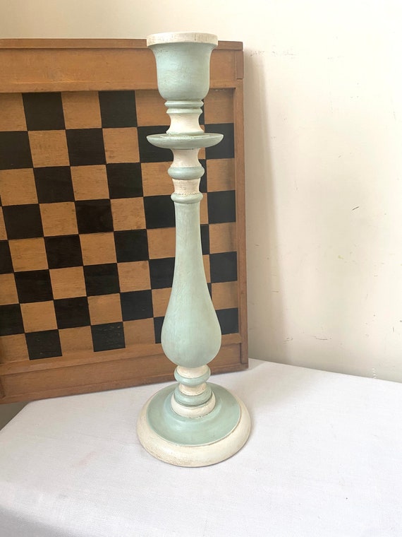 A Pair of Cotswold School Ebonized Candlesticks A Pair of Cotswold School Ebonized Candlesticks