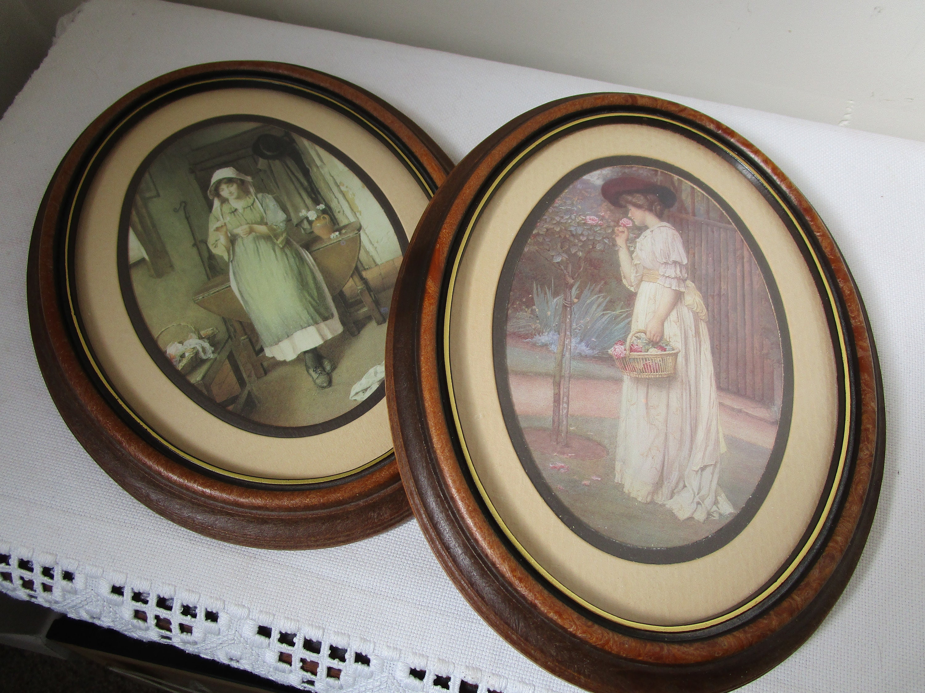 Pair Vintage Marks & Spencer's Oval Framed PRINTS by English Artist Charles  Edward Wilson Retro Wall Decor Gift -  Canada