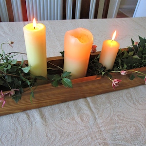 Wooden Table CENTREPIECE Handmade Reclaimed Wood Stained & Waxed Wooden Trough/Herb Planter/Home Decor Custom Sizes /Finishes to Order GIFT